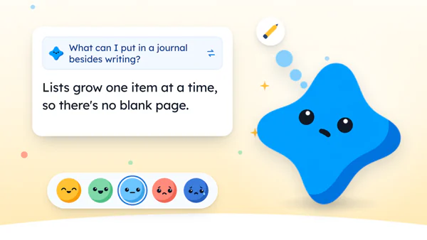 Mira, the Yumemira star, thinks beside a Notes list with a grocery checklist and a #running tag